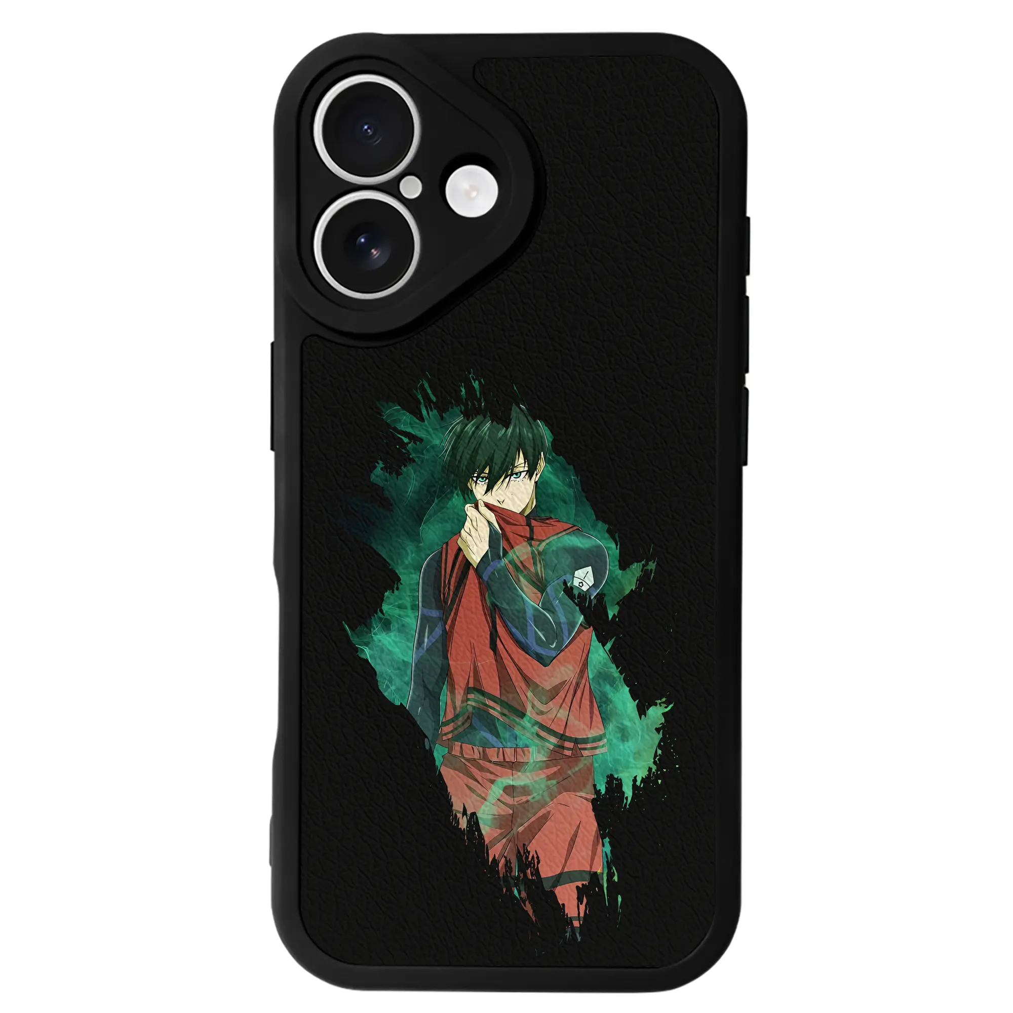 ブルーロック グッズ 糸師凛 - IPhone 16シリーズ対応 ・ シリコンスマホケース ・ レザー調 ・ 高精度フィット ・ 耐衝撃 ・ ワイヤレス充電対応 ・ 精密カット